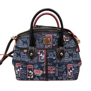 Dooney & Bourke Disney Hello Mate Satchel Women's Blue Mickey & Minnie Handbag
